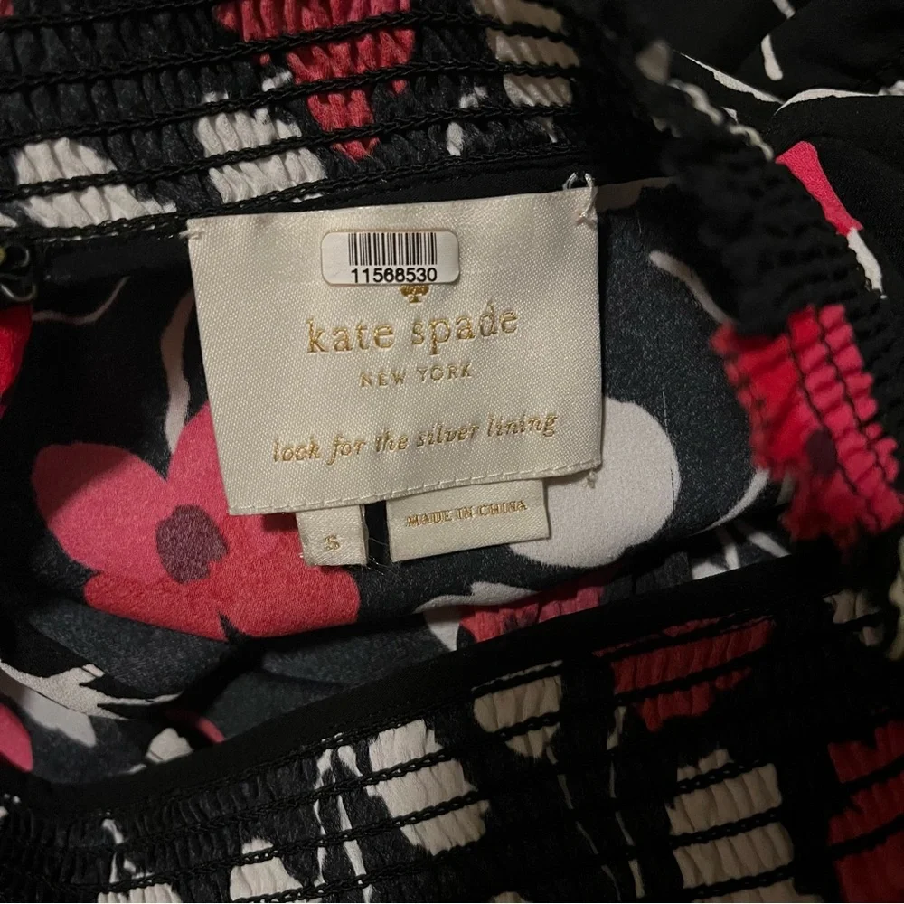 Kate Spade ‘Vintage Fleur Crepe’‎ Pink Floral print Cocktail Dress Small